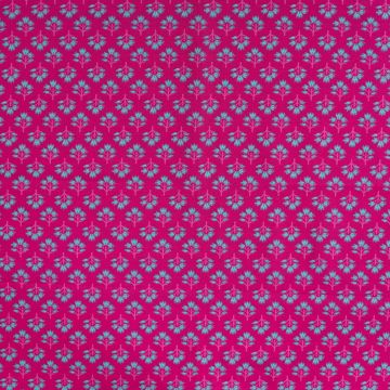 Baumwoll-Popeline Sweet Folk Flower Fuchsia
