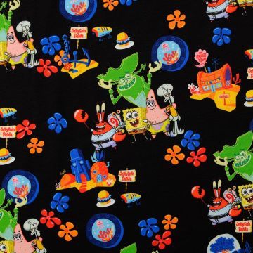 Spongebob Jersey Digital Schwarz