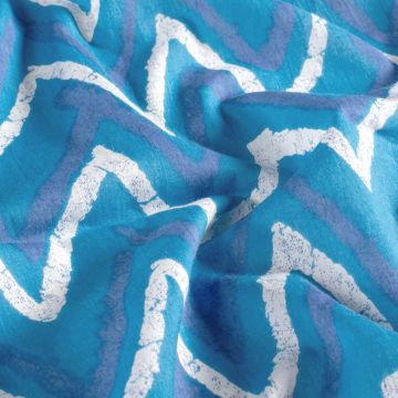 Batik-Baumwolle bedruckt abstrakt türkis