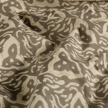 Batik-Baumwolle mit Fantasiemuster Grau
