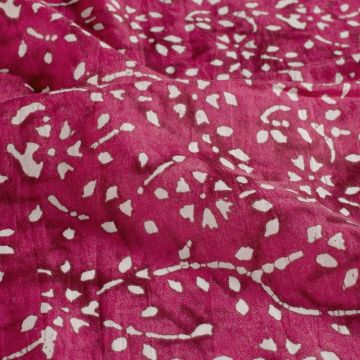 Batik-Baumwolle mit Blumenprint Fuchsia