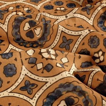 Batik-Baumwolle mit Medaillonmuster – Brique