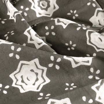 Batik-Baumwolle mit Sternenprint Grau