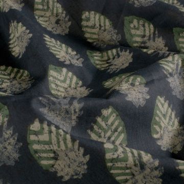 Batik-Baumwolle mit Ananasprint in Blau