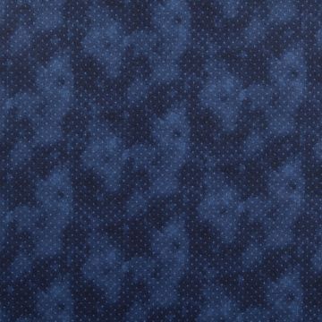 Baumwoll-Popeline Marmor-Punkte Blau