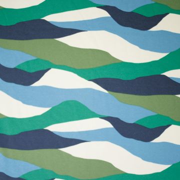 Alphen Fleece-Stoff mit Linienmuster Grün