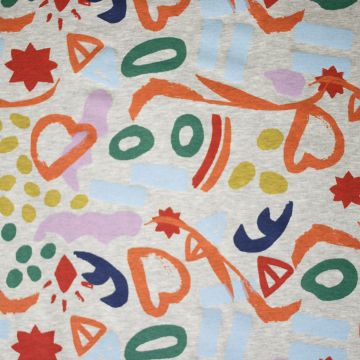 Alpenfleece-Stoff Desigual Grau