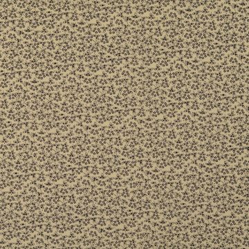 Bedruckter Baumwoll-Popeline mit Blumenmuster Schwarz