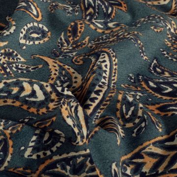Punta di Roma Jersey mit Paisley-Print in Petrol