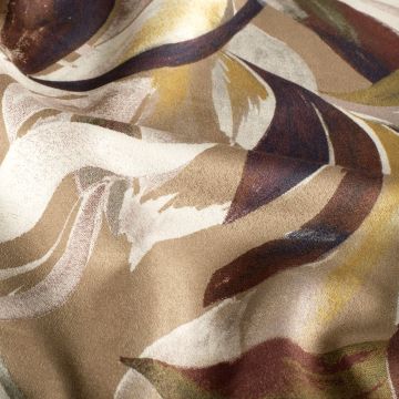 Suedine Print Botanical Camel
