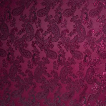 Jacquard-Futterstoff Paisley Bordeaux