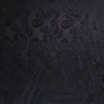 Jacquard-Futter Paisley Schwarz