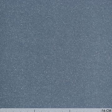 Rippbündchenstoff Lurex blaugrau