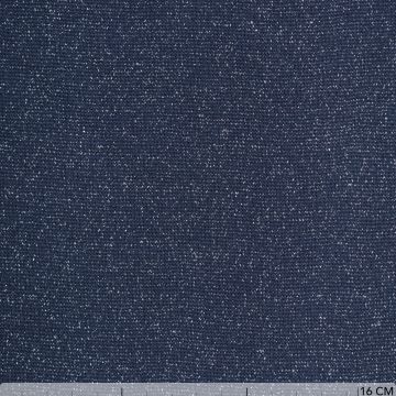 Bündchenstoff Lurex Rauchblau