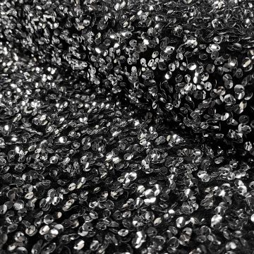 Curvy Paillettenvelours Silber