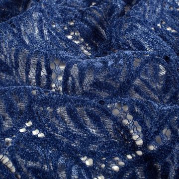 Chenille-Spitze Warmkobalt