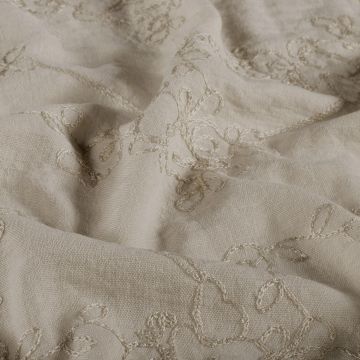 Bestickter Musselin-Look Beige