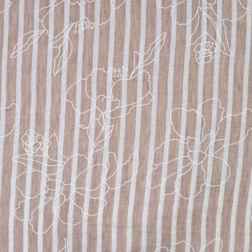 Leinenoptik-Stoff beige Blumenprint