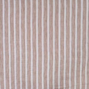 Leinenoptik-Stoff Streifen beige