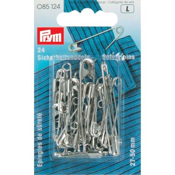 PRYM Sicherheitsnadeln aus Stahl 27–50 mm silberfarben 085124