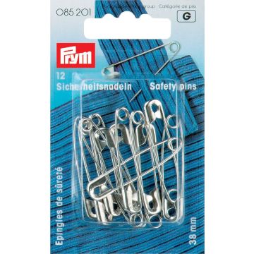 PRYM Sicherheitsnadeln aus Stahl 38 mm silberfarben 085201
