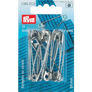PRYM Sicherheitsnadeln Stahl 50 mm silberfarben 085202