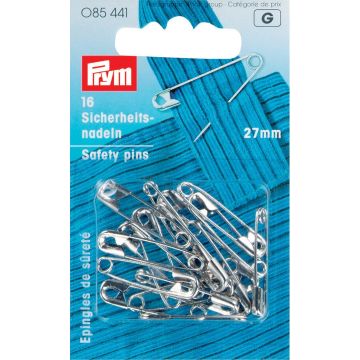 PRYM Sicherheitsnadeln aus Stahl 27 mm silberfarben 085441