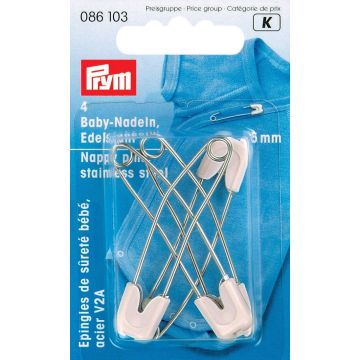 PRYM Babysicherheitsnadel aus Edelstahl weiß 086153