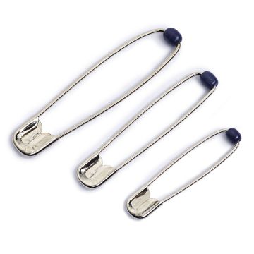 PRYM Sicherheitsnadel mit Kugelverschluss Stahl 34–48 mm silberfarben 089185