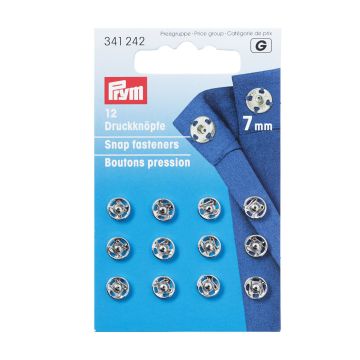 Druckknöpfe MS silberfarben 7 mm