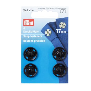Druckknöpfe MS schwarz 17 mm