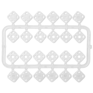 Druckknöpfe KST Vierreck transparent 7 mm