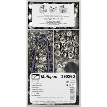 NF-Druckknopf Anorak MS 15 mm silberfarbig
