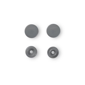 NF Druckknöpfe Color Snaps rund 12,4mm Silbergrau