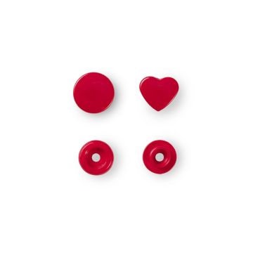 NF Druckknöpfe Color Snaps Herz Rot