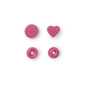 NF Druckknöpfe Color Snaps Herz Pink
