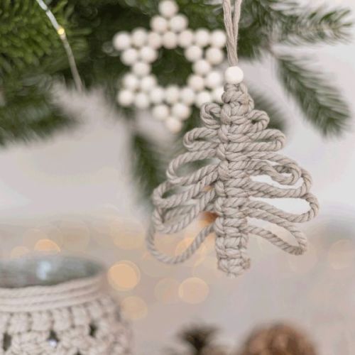 Macramé winterse decoratie
