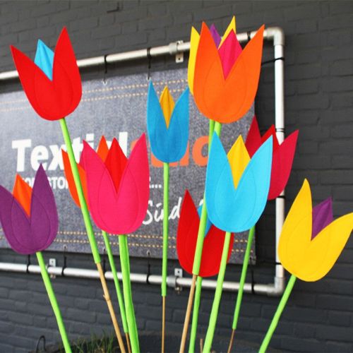 Patroon vilten tulpen