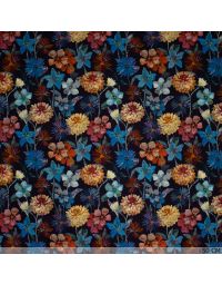 Liberty Floral Letter Purple Tana Lawn