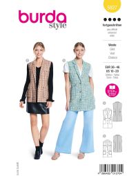 Burda Style Schnittmuster 5827 Damen Weste