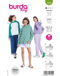 Burda Style Schnittmuster 5828 Damen Pullover