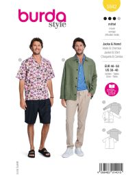 Burda Style Schnittmuster 5842 Herrenhemd