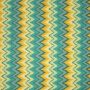 Stretch-Popeline Washed Zigzag Türkis