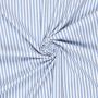 Stretch-Popeline Streifen S mit Rhinestones, hellblau