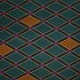 Viskose-Satin mit Diamantmuster Petrol-Terra