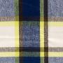 Wool Blend Brushed Karoraute blau gelb