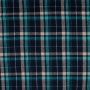 Geraufter Flanell mit Karomuster in Blau und Türkis