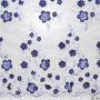 Mesh Stickerei 3D Blumen lila