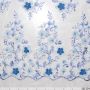 Mesh Stickerei 3D Blumen hellblau