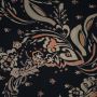 Cupro Viskose Fantasie Blau-Salmon
